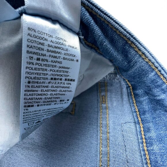 Levis 726 Flare Leg Jeans Womens Size 30 Frayed Hem Mid Rise Light Wash Blue - Picture 6 of 13